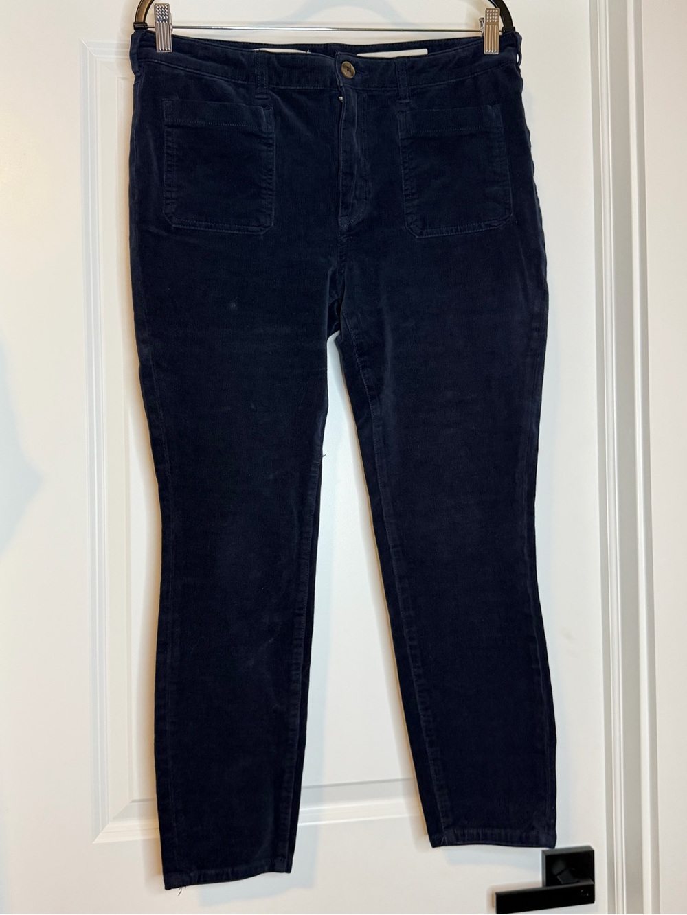 Pilcro Anthropologie Navy High Rise Skinny Corduroy Pants Size 31